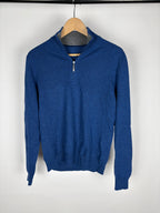 Gran Sasso Half-zip genser i blå, str. 48 (S)