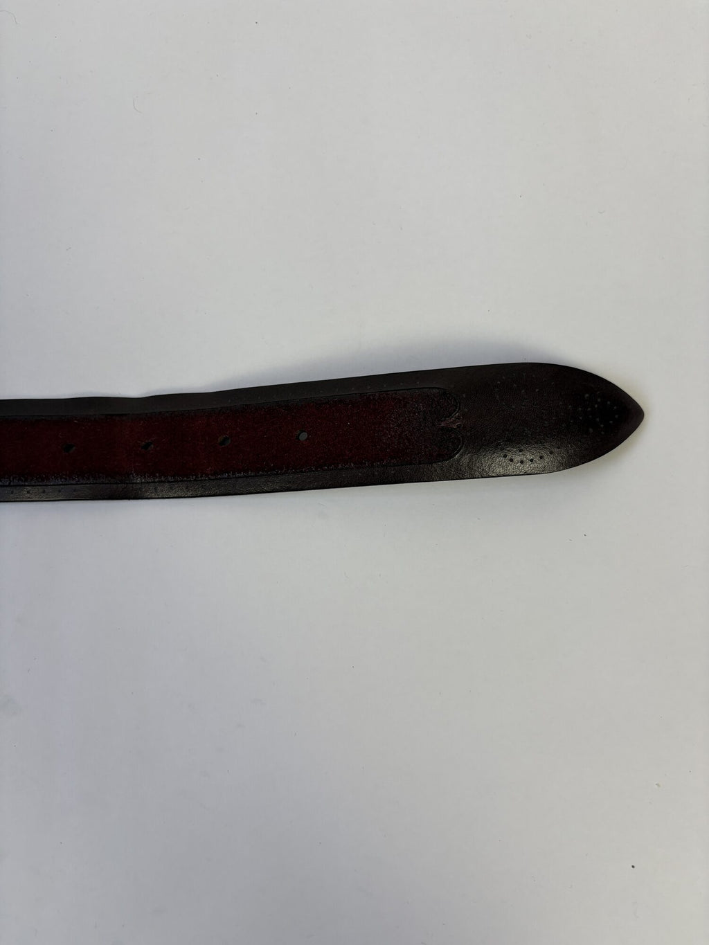 Orciani Skinnbelte i mørkerød, 85 cm