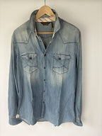 Jacob Cohen Denimskjorte i lyseblå, str. M/L