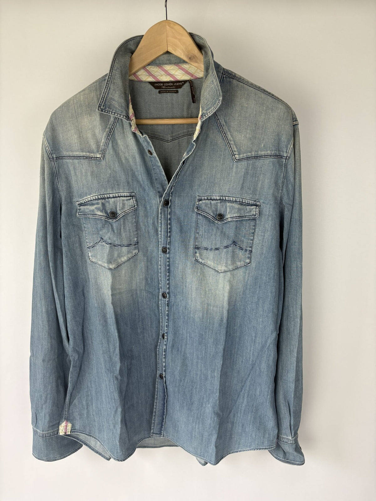 Jacob Cohen Denimskjorte i lyseblå, str. M/L
